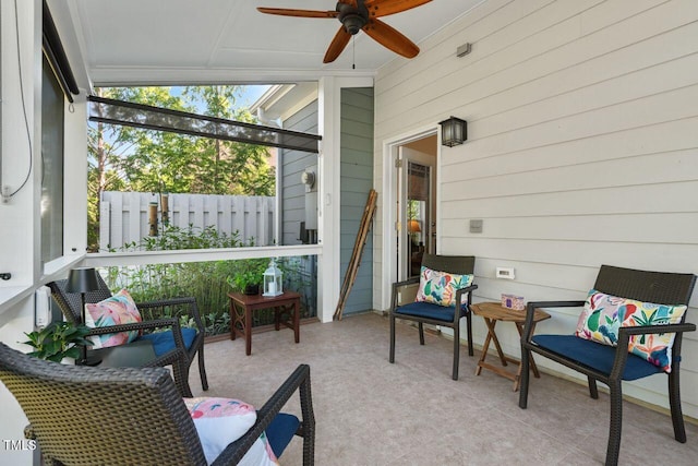 3002 Bartlett Cir, Hillsborough, NC 27278 - sunroom / solarium featuring ceiling fan
