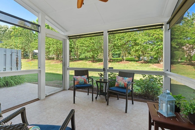 3002 Bartlett Cir, Hillsborough, NC 27278 - sunroom / solarium featuring a ceiling fan