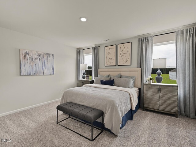 2242 Cherry Creek Rd, Haw River, NC 27258 - carpeted bedroom featuring baseboards and recessed lighting