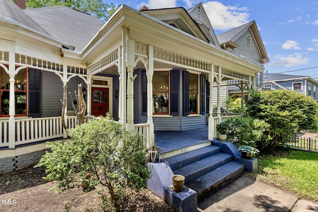 517 N E St, Raleigh, NC 27604 - view of exterior entry with a porch