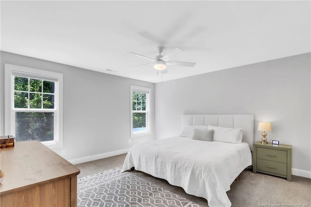 607 Rempstone Ln, Fayetteville, NC 28311 - carpeted bedroom featuring baseboards, multiple windows, and a ceiling fan