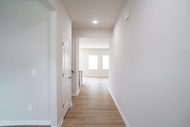 2106 Cherry Creek Rd, Haw River, NC 27258 - corridor featuring light wood-style flooring, baseboards, and recessed lighting