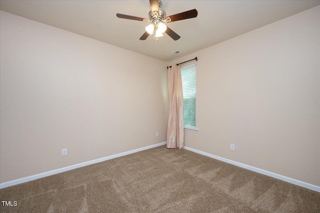 6512 Blalock Forest Dr, Willow Springs, NC 27592 - empty room featuring carpet flooring, baseboards, and ceiling fan