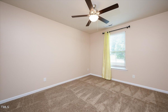 6512 Blalock Forest Dr, Willow Springs, NC 27592 - unfurnished room with carpet flooring, baseboards, and a ceiling fan