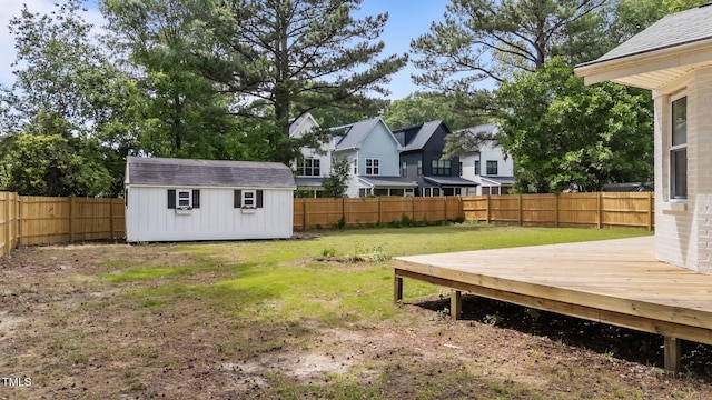 314 Wrenn St, Apex, NC 27502 - view of yard with a deck and a residential view