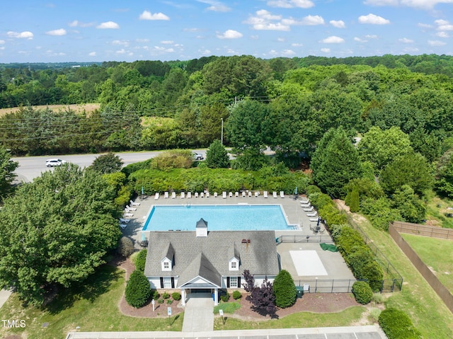 5312 Suntan Lake Dr, Raleigh, NC 27610 - view of subject property featuring a heavily wooded area