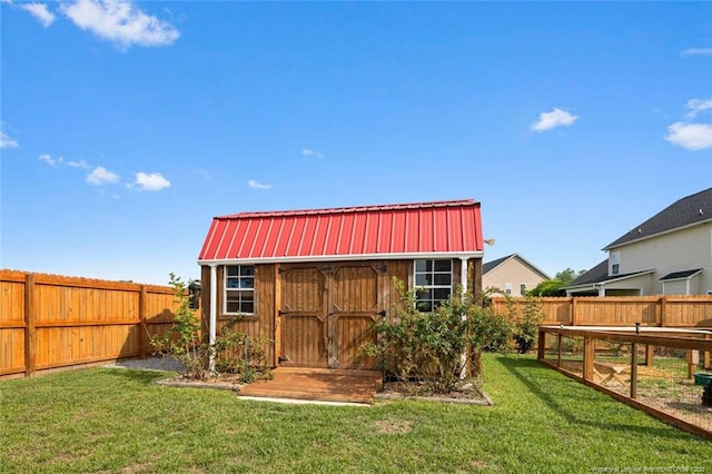 view of shed