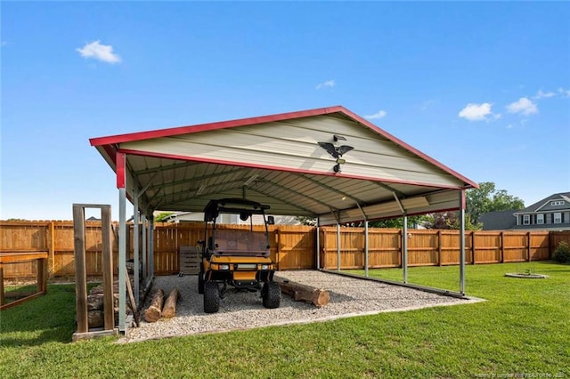 view of patio featuring a detached carport