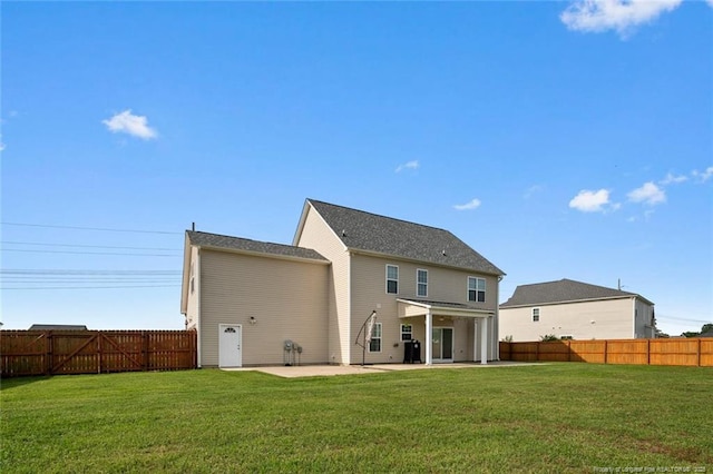 rear view of house featuring a patio