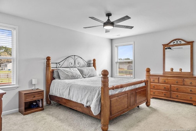 34 Merlin Ct, Godwin, NC 28344 - bedroom featuring light colored carpet and a ceiling fan