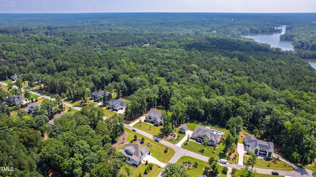7212 Summer Tanager Trl, Raleigh, NC 27614 - aerial view of a forest and a large body of water