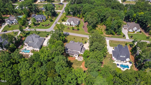 7212 Summer Tanager Trl, Raleigh, NC 27614 - aerial view of property and surrounding area with nearby suburban area and a pool area