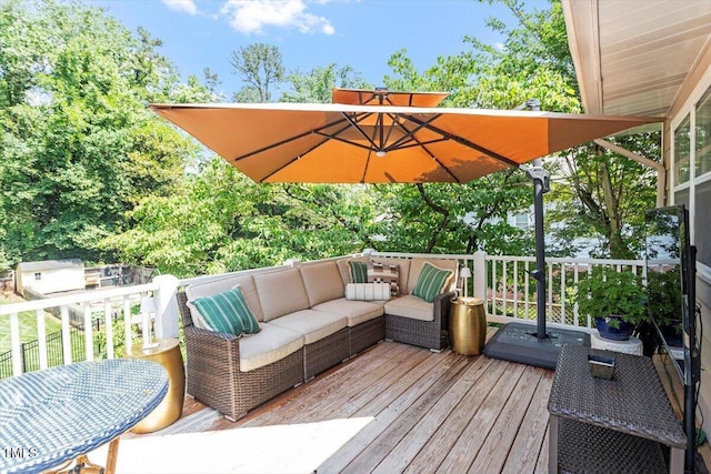 2913 Anderson Dr, Raleigh, NC 27608 - wooden deck with outdoor lounge area