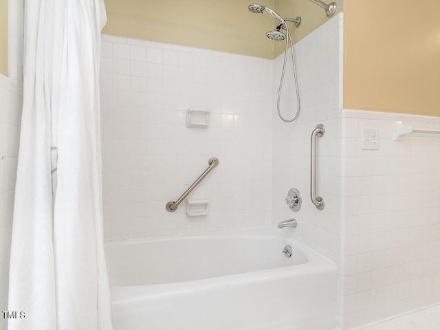 2228 Walker Ave, Burlington, NC 27215 - bathroom with shower / tub combo with curtain