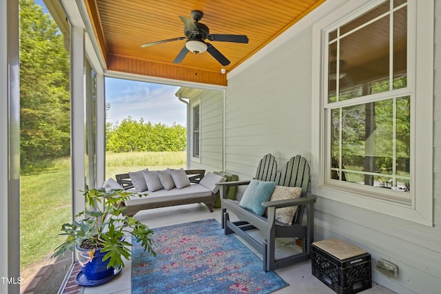 200 Daniel Ridge Ln, Roxboro, NC 27574 - view of patio featuring a ceiling fan