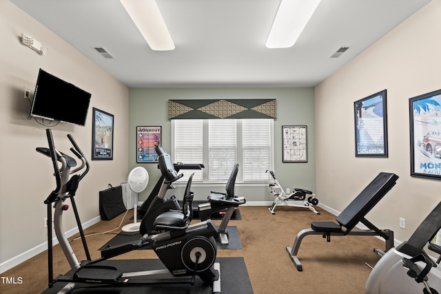 4612 Hanging Fern Ln, Raleigh, NC 27604 - workout room with baseboards and carpet flooring