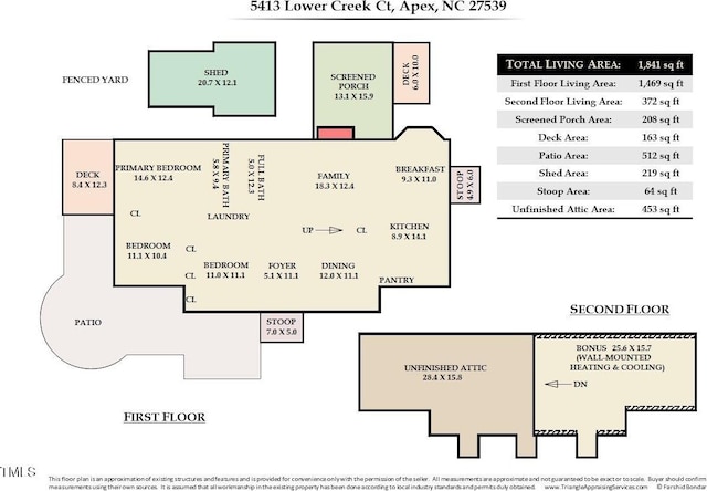 5413 Lower Creek Ct, Apex, NC 27539 - home floor plan