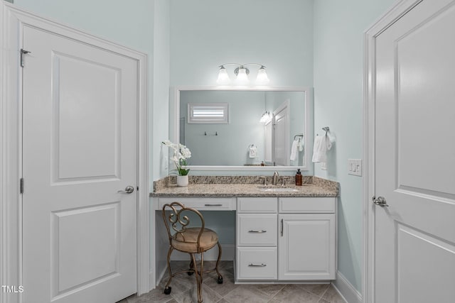 2511 Range Overlook Xing, Apex, NC 27523 - bathroom with vanity and tile patterned flooring