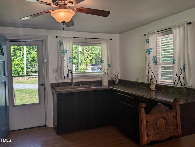 3405 Ode Turner Rd, Hillsborough, NC 27278 - kitchen featuring a sink, healthy amount of natural light, and wood finished floors