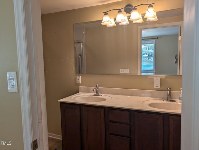 3405 Ode Turner Rd, Hillsborough, NC 27278 - full bathroom with double vanity and a shower