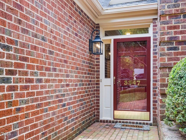 3347 Ridgecrest Ct, Raleigh, NC 27607 - property entrance featuring brick siding
