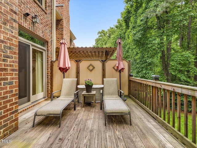 3347 Ridgecrest Ct, Raleigh, NC 27607 - view of wooden terrace