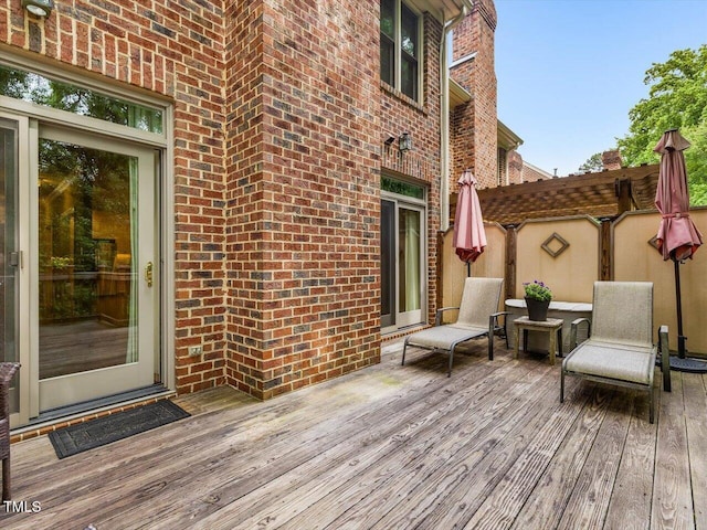 3347 Ridgecrest Ct, Raleigh, NC 27607 - view of wooden terrace
