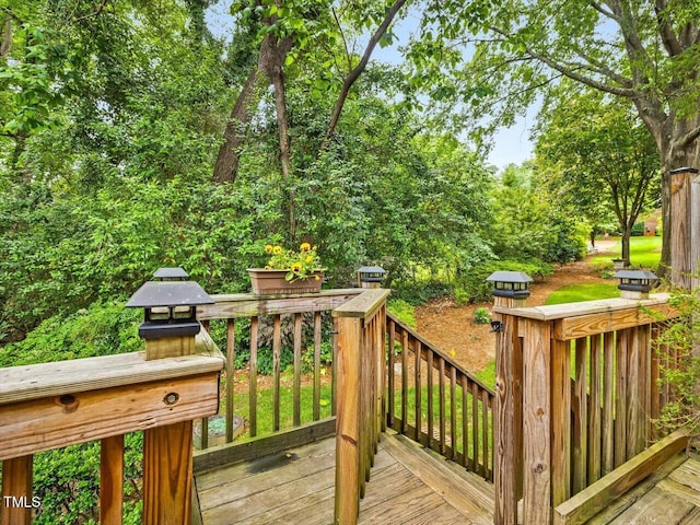 3347 Ridgecrest Ct, Raleigh, NC 27607 - view of wooden deck