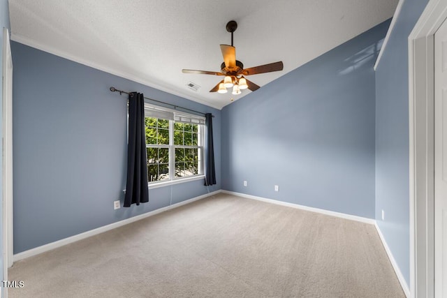 1003 Crimson Dr, Durham, NC 27713 - carpeted spare room featuring ceiling fan, baseboards, and crown molding