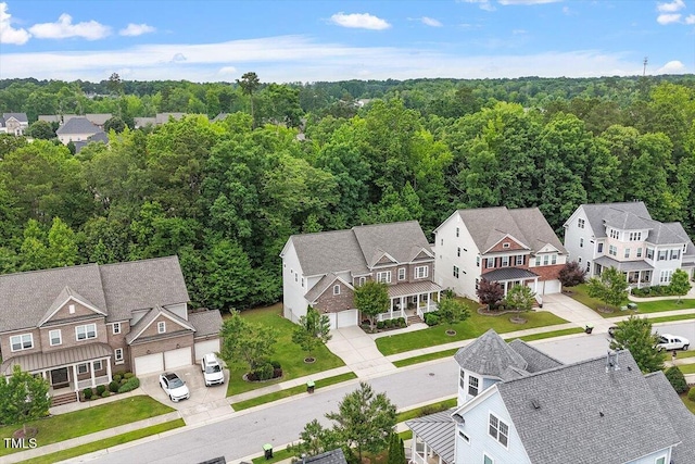 213 Preatonwood Dr, Apex, NC 27539 - aerial view of residential area featuring a forest