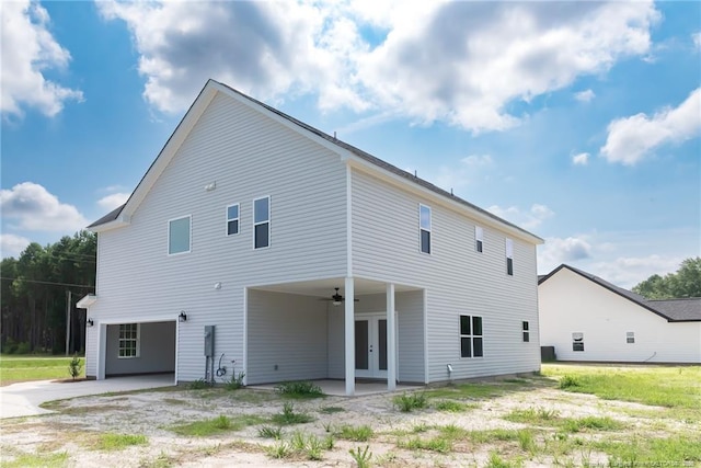 00 John B Carter Rd, Fayetteville, NC 28312 - back of house with french doors and ceiling fan