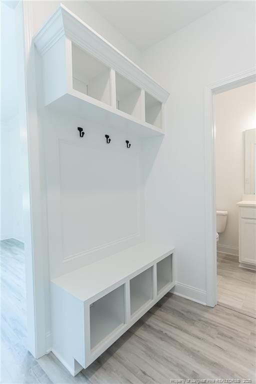 00 John B Carter Rd, Fayetteville, NC 28312 - mudroom featuring wood finished floors and baseboards