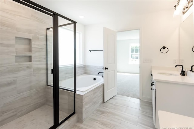 00 John B Carter Rd, Fayetteville, NC 28312 - full bath with a stall shower, a bath, and vanity