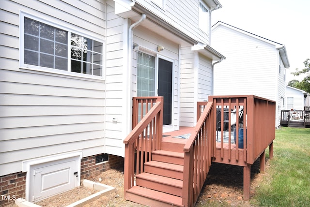 109 Troyer Pl, Apex, NC 27502 - wooden terrace featuring a yard