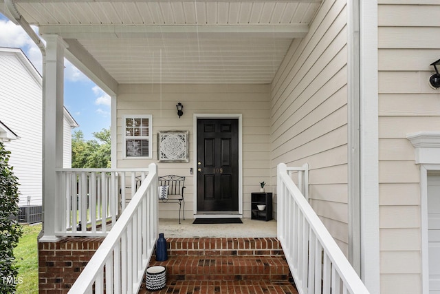 109 Troyer Pl, Apex, NC 27502 - property entrance with central air condition unit and covered porch
