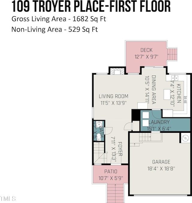 109 Troyer Pl, Apex, NC 27502 - floor plan / room layout