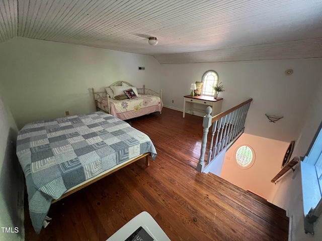 358 Pool Rock Shores Ln, Henderson, NC 27537 - bedroom with vaulted ceiling and wood finished floors