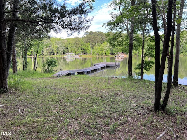 358 Pool Rock Shores Ln, Henderson, NC 27537 - dock featuring a water view and a wooded view