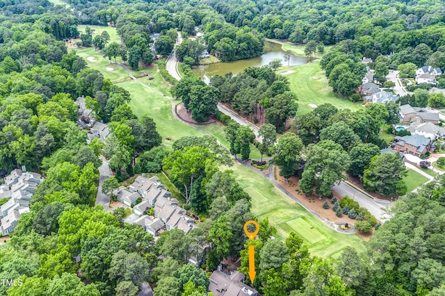 2205 Landings Way, Raleigh, NC 27615 - aerial overview of property's location featuring a nearby body of water, nearby suburban area, and a golf club