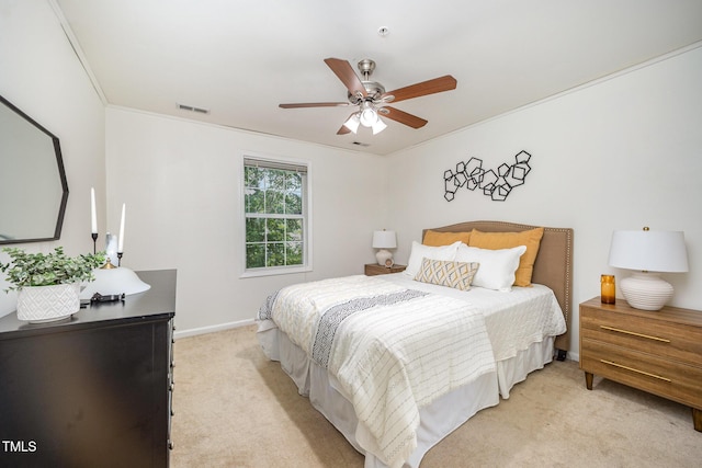 1851 Trailwood Heights Ln Unit 204, Raleigh, NC 27603 - bedroom with light colored carpet and a ceiling fan