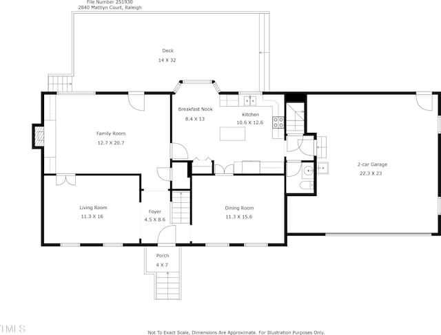 2840 Mattlyn Ct, Raleigh, NC 27613 - room layout