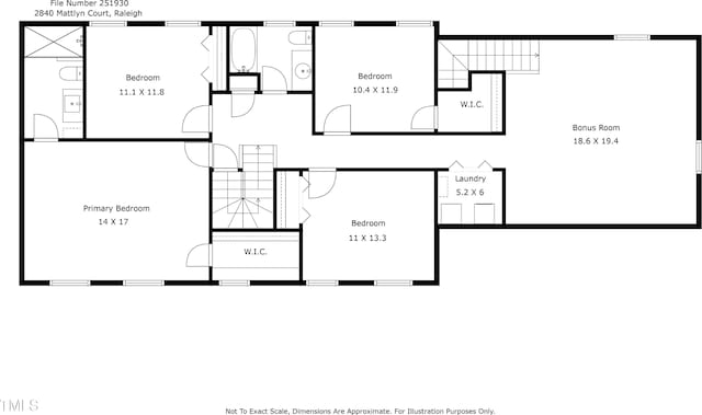 2840 Mattlyn Ct, Raleigh, NC 27613 - room layout