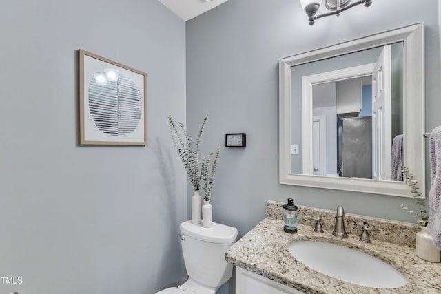 2125 Oakcrest Ct, Raleigh, NC 27612 - bathroom with vanity and toilet