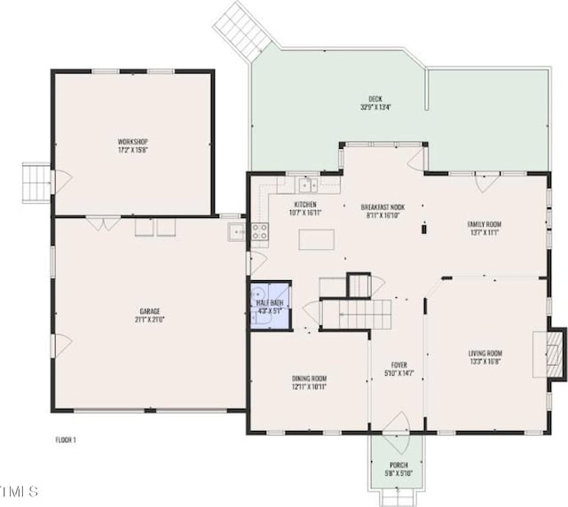 2125 Oakcrest Ct, Raleigh, NC 27612 - home floor plan