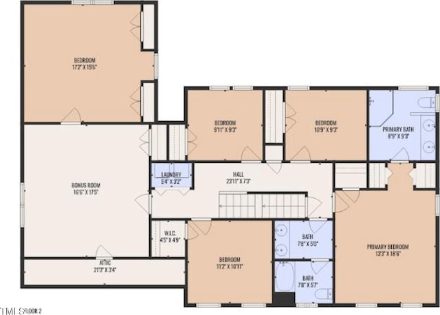 2125 Oakcrest Ct, Raleigh, NC 27612 - floor plan / room layout