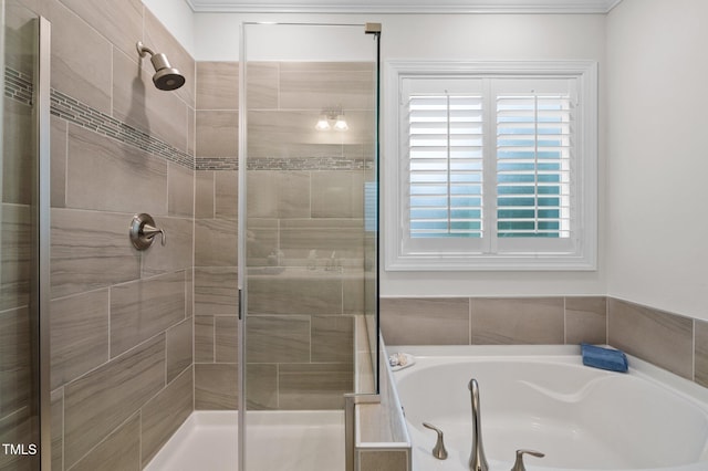 1010 Sandbar Ln, Durham, NC 27703 - full bathroom with a stall shower and a garden tub