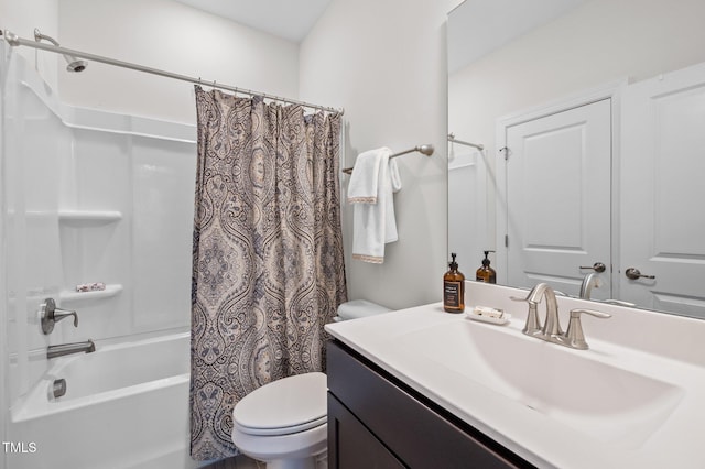 1010 Sandbar Ln, Durham, NC 27703 - full bathroom with toilet, shower / bath combo with shower curtain, and vanity