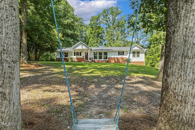 418 S W St, Cary, NC 27511 - single story home with brick siding and a front yard