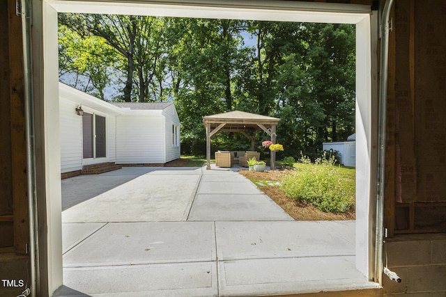 418 S W St, Cary, NC 27511 - view of patio with a gazebo and outdoor lounge area