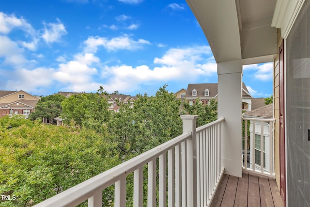 9211 Calabria Dr Unit 104, Raleigh, NC 27617 - balcony featuring a residential view